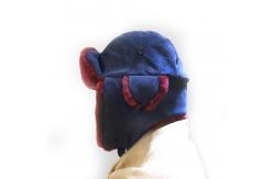 China Unisex Top Layer Suede Winter Bomber Hats , Fur Trim Shearling Aviator Hat supplier