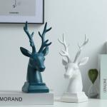 Animal Elk Ceramic Crafts At Home , L17cm W30cm Study Room Home Decor Accessories for sale