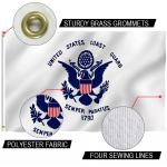 US Coast Guard Flag 3 X 5' Knitted Polyester Single Reverse Outdoor Canvas Header With Grommets for sale