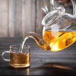 Small Loose Leaf Clear Glass Teapot With Glass Strainer / Lid Eco Friendly