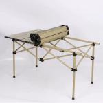 Simple And Portable Folding Egg Roll Table Outdoor Rectangular Shape