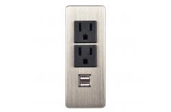 China CE / CCC / ROHS Certificate Desktop Electrical Outlet With 2 US Standard Power Outlet supplier