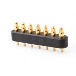 Electronics 7pin Spring Loaded Connector With 2.54mm Pitch Pogo Pin Connector for sale