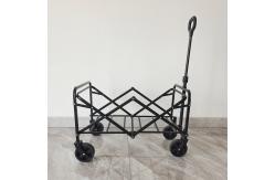 China Outdoor Steel Frame Mini Camping Collapsible Wagon Cart With Adjustable Handlebars supplier