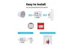 China 433Mhz Self Powered Wireless Switch Remote Light Switch Waterproof Wall Panel supplier