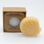 Customerized Logo Shell Shape Body Konjac Sponge Organic for sale