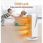 Waterproof Portable Electric Fan Heater With Timer 1-4h Ceramic PTC Heating Element for sale