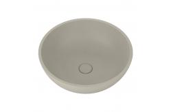 China Elegant Round Art Concrete Wash Basin No Overflow Cold Concretre Grey supplier
