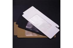 China Kraft Paper Phone Case Window Box Packaging No Printing Gift with Clear Window supplier