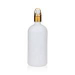 White Round 200ml Oil Dropper Glass Bottle With Glass Dropper Cap for sale