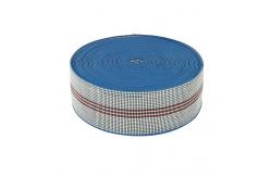 China Environment PE Sofa Elastic Webbing Rubber Good Resilience Blue With 3 Red Lines supplier
