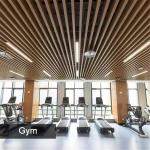 Wood Grain Design Aluminum Metal Ceiling Extruded Box Baffle Ceiling for sale
