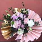 64X34X0.36 cm Well Handfeel Double-sided Plastic Flower Wrapping Paper with Gold