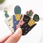 Custom Shape Magnetic Bookmark Clips Cactus Page Divider Tabs for sale