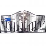 Commercial Forged Wrought Iron Gate For Backyard Q235 Steel Customized for sale