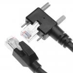 Alvin's CAT6a SF UTP GigE 10m Vertical Screw Lock Left Angle
