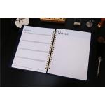 Extra Large Wire Personal Calendar Planner , O Binding PU Leather Custom Planner Notebook