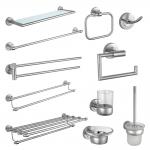 11 Piece Bathroom Hardware Set Chrome Polished Stainless Stee 304l Silver Bathroom Fittings for sale