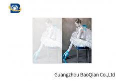 China Pretty Ballet Girl Lenticular Greeting Cards 3D Image PET / PP Printing Flip Effect supplier