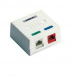 CAT6 / CAT5e surface mount box 2 port For RJ45 Module Fully Testerd for sale