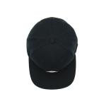 100% Cotton Flat Visor Snapback Hats Rubber Patch Black Constructed Cap