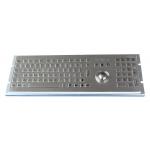 Mini Size Ruggedized Panel Mount Keyboard Fn Keys Trackball Rear Panel Mounting for sale