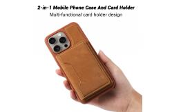 China Custom IPhone Leather Phone Cover Wallet With Card Holders supplier