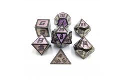 China Flash Powder Metal Multi Face Role Playing Dice Set Blue Character supplier
