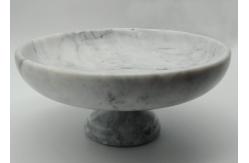 China 10 Inch Solid Stone Serving Bowl , Real Marble Fruit Bowl With Stand supplier
