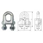 Alloy Steel Wide Body Shackles U Bolt Wire Rope Clip Malleable for sale