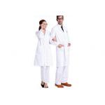 Comfortable White Medical Lab Coats Anti - Pilling Print Or Embroidery Logo For Doctors for sale