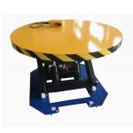 Stationary Lift Table With Carousel Turntable / Rotating Lift Table 2200lbs Capacity for sale