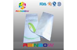 China White Block Bottom Food Grade Plastic Pouch packaging With Aluminum Foil Custom Printed supplier