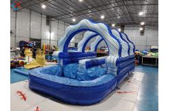 China Commercial Inflatable Slip Slide Inflatable Water Double Slides For Outdoor supplier