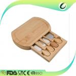 Eco Friendly Bamboo Cheese Board And Knife Set Antimicrobial Non - Flammable for sale