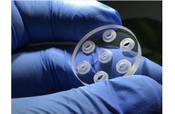 China Round Sapphire Glass Lens Assembly Part With Sink Hole High Thermal Conductivity supplier