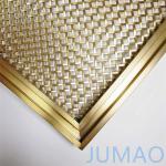 Custom Mild Steel Cabinet Mesh Inserts Gold Galvanized Surface for sale