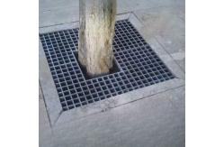 China Sidewalks Fiberglass Grating Tree Cover Rectangular And Square Shape Density Tree Grate supplier