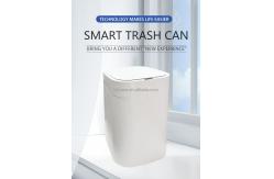 China USB Charging Smart Rubbish Bin White Intelligent Waste Trash Can 17.5L supplier