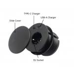 Hidden Power Socket Desktop EU Plug Office Desktop Embedded Outlet Power Grommet With USB And Type C For New Phone for sale