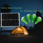 4PCS Lights 5200mah 18650 Solar Panel Energy System For Camping