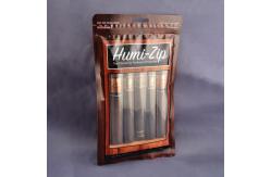 China Cigar Plastic Packaging Bag Custom Plastic Zipper Bag With Transparent Window supplier