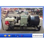 Belt Driven Gas Powered Winches Stringing Wire With 400mm Diameter Cable Roller