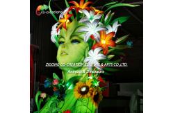 China Enchanted Illuminated Flower Fairy Sculpture With Crystal Energy Legs | Botanical Fantasy Light Art supplier
