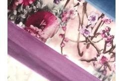 China Shrink Resistant Customized Digital Flower Print Fabric Patterned Velvet Upholstery Fabric supplier