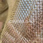 7 Mm Brass Copper Chain Mail Ring Mesh Curtain Welded Type for sale