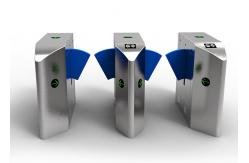 China BLDC Motor Acrylic Wing Automatic Flap Turnstile SUS304 Retractable supplier