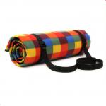 Colorful Plaid Picnic Blanket Soft Surface PEVA Back For Children's Playing for sale