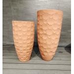 Round Fiber Clay Planter in Modern Style 7-8 Years Indoor Life Time and Weather-Resistant for sale