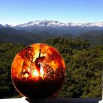 Outdoor Fire Pit Sphere Steel Fire Pit 6mm Thickness Customized